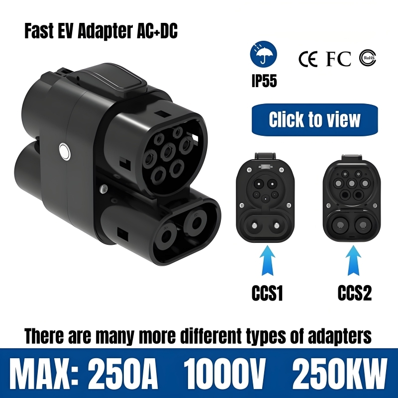Ccs2 To Ccs1 Fast Charge Adapter 250Kw - EV Şarj Adaptörü 250A 250KW Çoklu
