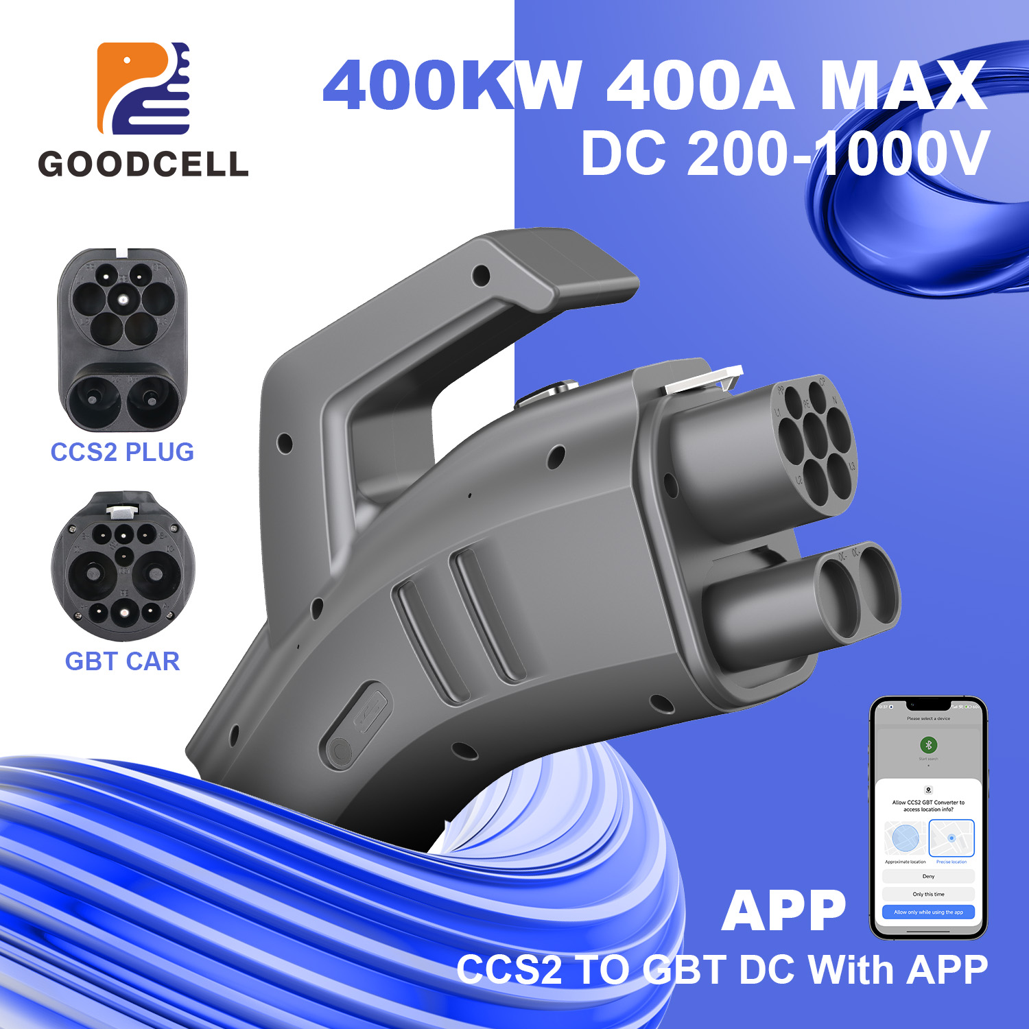 Gb/T To Ccs2 200A Fast Charging Adapter - GOODCELL CCS2 - GB/T EV Şarj