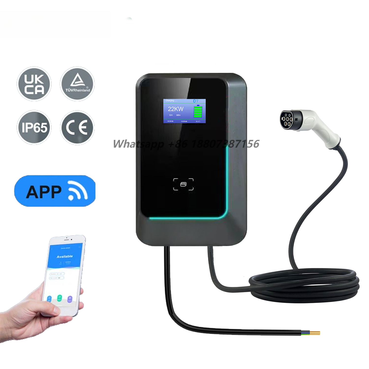 Bomern 7kw 11kw 22kw AC EV Duv - 22Kw Wallbox Type 2 Ocpp Rfid incelemesi ve fiyatı