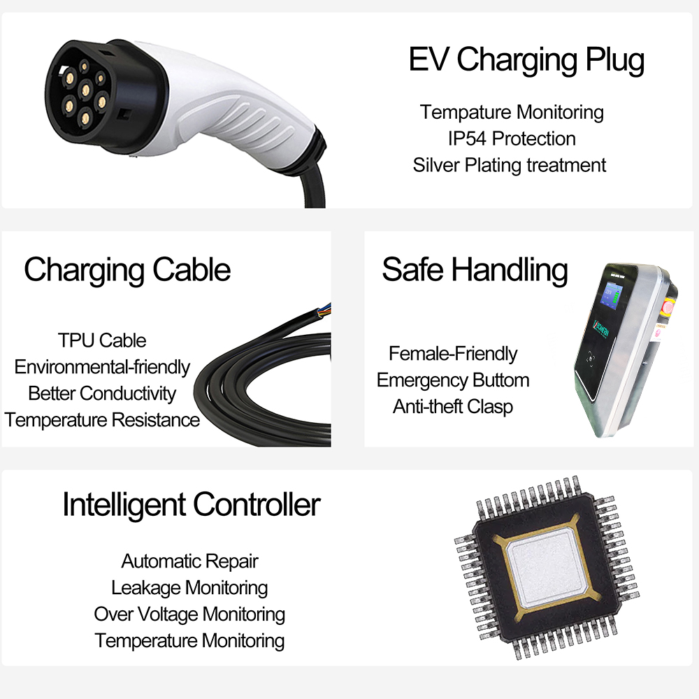 Bomern 7kw 11kw 22kw AC EV Duv - 22Kw Wallbox Type 2 Ocpp Rfid incelemesi ve fiyatı