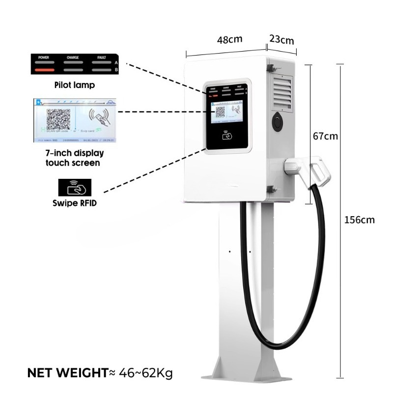 OEM 20kw 30kw 40kw Duvar Tipi  - Dc Fast Charger 30Kw Wallbox Commercial incelemesi ve fiyatı