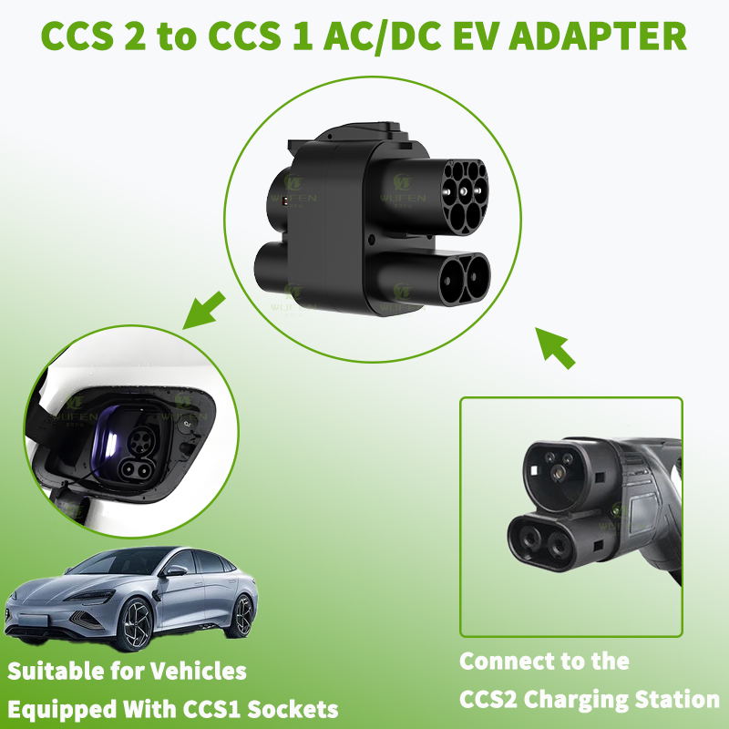 WUFEN AC & DC CCS2 CCS1 DC EV  - Ccs2 To Ccs1 Fast Charge Adapter 250Kw incelemesi ve fiyatı