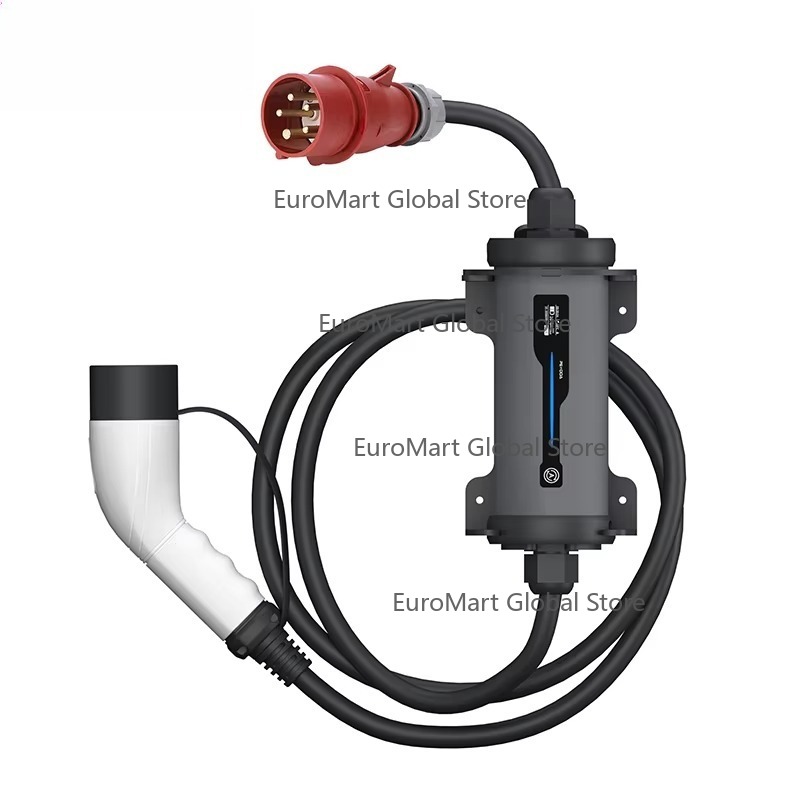 Tip 2 Kırmızı CEE Fişli Elektr - Portable Ev Charger 32A Type 2 Cee Plug incelemesi ve fiyatı