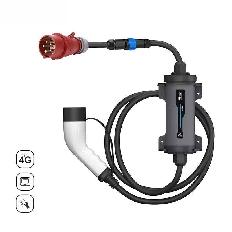 Tip 2 Kırmızı CEE Fişli Elektr - Portable Ev Charger 32A Type 2 Cee Plug incelemesi ve fiyatı