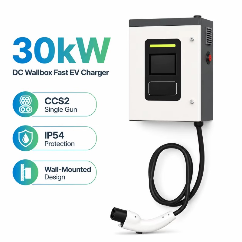 Özelleştirilmiş 30kW CCS2 DC H - Dc Fast Charger 30Kw Wallbox Commercial incelemesi ve fiyatı