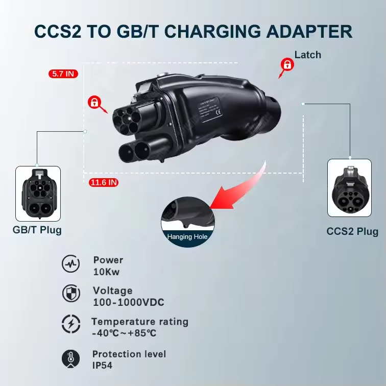 EV DC Şarj Cihazı 200A 250A 10 - Gb/T To Ccs2 200A Fast Charging Adapter incelemesi ve fiyatı